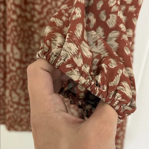 Very J Terracotta and Cream Mini Dress - Picture 4 of 4